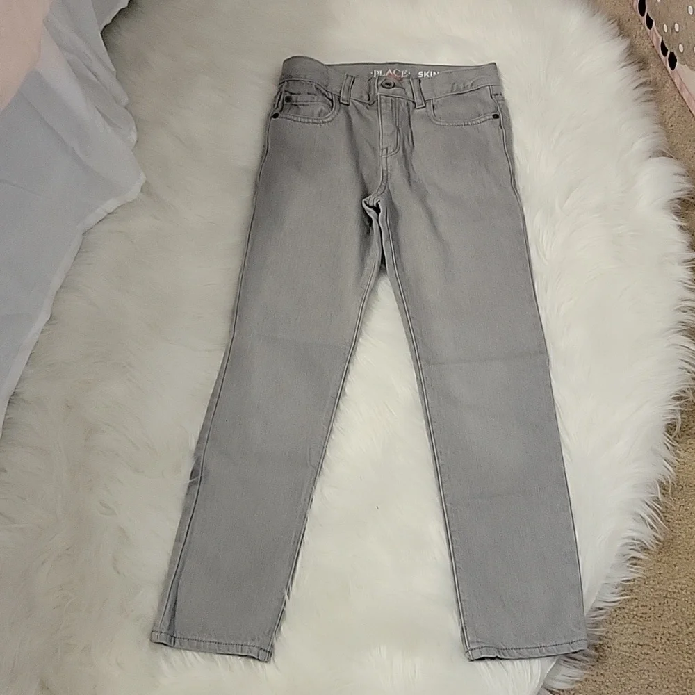 The Children's Place light gray skinny jeans 100% cotton classic 5 pocket 8 New…